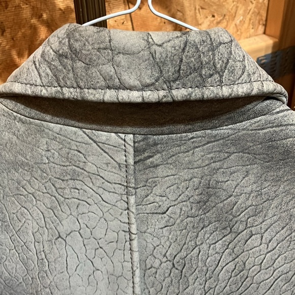 Michael Kors Moto Grey Leather Jacket Size XXL Price Drop❣️❣️❣️ - Picture 5 of 9